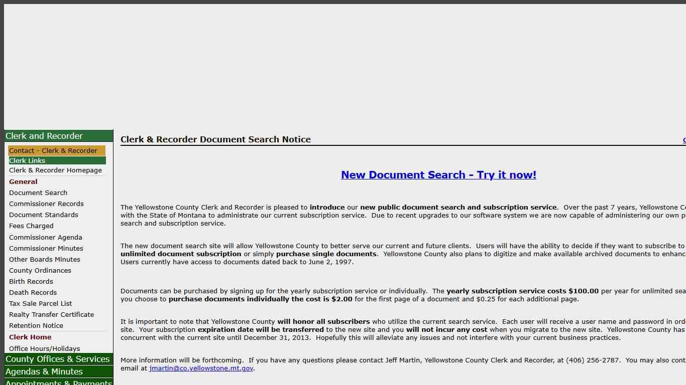 Yellowstone County, Montana - Clerk & Recorder